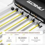 GOIMU Pilates Reformer, 91" Foldable Reformer Pilates Machine with High & Low Mode, 3 in 1 Pilates Equipment for Home Use with Springs & Cords and Jumpboard