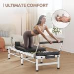 GOIMU Pilates Reformer, 91" Foldable Reformer Pilates Machine with High & Low Mode, 3 in 1 Pilates Equipment for Home Use with Springs & Cords and Jumpboard