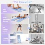 Nicoler Portable Pilates Reformer - Pilates Board 8-in-1 Multi-Functional Pilates Equipment with Workout Cards, 20lbs + 30lbs Resistance Bands, Ankle Straps for Home Workout, Fitness, Abs(Blue)