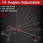 YOUTEN 1300 LB Weight Bench Heavy Capacity | 9-4-4 90° Adjustable Incline Decline Exercise Chair for Home Gym More Stable and Durable | Foldable Training Lifting Bench | Dragon Flag Handle for Abdominal Arm Workout