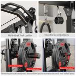 XGSW XINGESIWR Multi-Purpose Squat Rack,Smith Machine Weight Rack Set with Cable Crossover System, Home Gym Power Racks, Power Racks and Packages (L04, Power cage Black+Bench+Cast lron 184LBS)