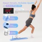 Nicoler Portable Pilates Reformer - Pilates Board 8-in-1 Multi-Functional Pilates Equipment with Workout Cards, 20lbs + 30lbs Resistance Bands, Ankle Straps for Home Workout, Fitness, Abs(Blue)