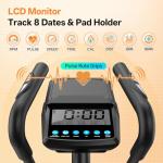 Elliptical Exercise Machine, Magnetic Resistance Elliptical Machine for Home Trainer with Hyper-Quiet Drive, 17.2IN Stride, LCD Monitor Support, 300LBS Weight Capacity (YE40)