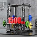 Power Cage Multi-Function Power Rack with Cable Crossover System,1800 LBS Capacity Squat Rack with Weight Bench,for Home Gym (Black, L02+Weight Bench+（Pole+Cast Iron） 248LBS)