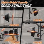 Adjustable 6-in-1 Weight Bench for Home Gym