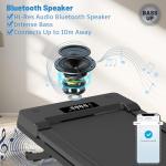 PACEROCKER Walking Pad Treadmill with 12% 9-Level Auto Incline, 450 lbs Capacity Bluetooth Speaker Under Desk Treadmills for Home Hiking, 5 MPH, Blue