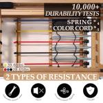 Pro Foldable Pilates Reformer for Home, 88" with Jumpboard - Dual Resistance System (Springs + Latex Bands) - Space-Saving Home Gym Equipment for Full Body Workout