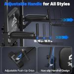 Sportsroyals Power Tower Pull Up Dip Station Assistive Trainer Multi-Function Home Gym Strength Training Fitness Equipment 440LBS