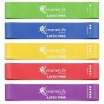 SmarterLife Resistance Bands for Working Out, Latex-Free Exercise Bands for Women, Men, 5 Extra Wide Workout Bands for Weight Loss, Home Gym, Booty Bands, Physical Therapy Bands, Workout Guide