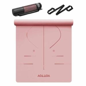 YOTTOY Yoga Mat, 72"x 32"x1/3" Extra Wide Non-Slip Exercise Fitness Yoga Mats,Eco-Friendly TPE Exercise Mats for Women Men Home Workout with Strap Bag (Coral, 72x32x1/3)