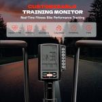 Eryntix Air Bike | Magnetic & Air Resistance Exercise Bike | Adjustable Dual-Action Handlebars | APP-Connected Home Cardio Equipment (Carbon Black)