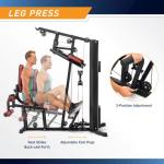 Marcy All-in-One Home Gym System with Tri-Action Press Arms, Adjustable Leg Press, and Full-Swivel Seat for Total Body Strength Training – Compact Multi-Station Workout Equipment MWM-0623