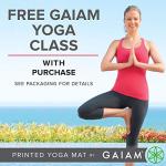 Gaiam Yoga Mat Premium Print Non Slip Exercise & Fitness Mat for All Types of Yoga, Pilates & Floor Workouts, Violet Blush Point, 5mm (05-64034)