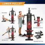 Marcy All-in-One Home Gym System with Tri-Action Press Arms, Adjustable Leg Press, and Full-Swivel Seat for Total Body Strength Training – Compact Multi-Station Workout Equipment MWM-0623