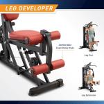 Marcy All-in-One Home Gym System with Tri-Action Press Arms, Adjustable Leg Press, and Full-Swivel Seat for Total Body Strength Training – Compact Multi-Station Workout Equipment MWM-0623