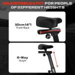 Eryntix Air Bike | Magnetic & Air Resistance Exercise Bike | Adjustable Dual-Action Handlebars | APP-Connected Home Cardio Equipment (Carbon Black)