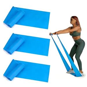 Rhinenet 3 PCS 10LB/15LB Resistance Bands Long Non-Latex Elastic Stretch Bands Work Out Band for Working Out Women or Men, Exercise Bands Set Yoga, Pilates, Gym, 5FT/6.5FT Blue