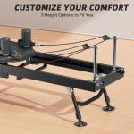 AzureHaven Pilates Reformer Machine for Home, 78" Foldable Reformer with Adjustable Resistance, 5 Elastic Cords, Professional Home Gym Equipment