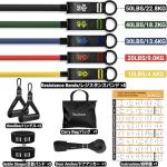Readaeer Resistance Bands, Exercise Bands for Working Out, Work Out Bands with Handles for Men and Women for Indoor and Outdoor Sports, Fitness, Suspension, Speed Strength, Training, Home Gym,Yoga