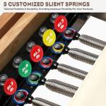 94.5"Pilates Reformer, Wooden Foldable Reformer Pilates Machine with 5 Springs, Quick-Assembly Studio Grade Pilates Reformer Machine, Pilates equipment with Sitting Box, Jump Board for Home Use&Studio