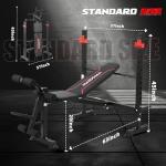 MAIDOMA 750LBS Adjustable Weight Bench Set for Full Body Workout, Foldable Bench Press with Leg Curl/Extension, Standard Workout Bench Set for US Home Gym