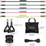 Readaeer Resistance Bands, Exercise Bands for Working Out, Work Out Bands with Handles for Men and Women for Indoor and Outdoor Sports, Fitness, Suspension, Speed Strength, Training, Home Gym,Yoga