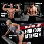 Yes4All 40lbs Pair + Connector Adjustable Dumbbell Set with Weight Plates & Star Lock Collars, 40lbs to 200lbs Adjustable Weight Set