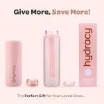 Hydracy 32oz Time Marker Water Bottle with Infuser