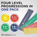 THERABAND Resistance Band Loop Set, Pack of 4, 12" Color Coded Exercise Bands from Beginner to Advanced Levels, for Strength, Stretching, Home Workouts, Pilates, Physical Therapy, For Men and Women