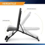 Marcy Assembly Free 8 Positions Adjustable Utility Weight Bench for Upright, Incline, Decline, and Flat Exercises, Foldable, Assembled SB-7485