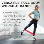 THERABAND Resistance Band Loop Set, Pack of 4, 12" Color Coded Exercise Bands from Beginner to Advanced Levels, for Strength, Stretching, Home Workouts, Pilates, Physical Therapy, For Men and Women