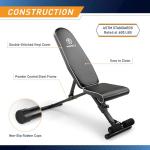 Marcy Assembly Free 8 Positions Adjustable Utility Weight Bench for Upright, Incline, Decline, and Flat Exercises, Foldable, Assembled SB-7485