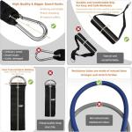 Aihoye Resistance Band Set: 105LB (5-35LB) Workout Bands with Handles & Accessories - Eco Friendly Latex - For Exercise, Yoga, Pilates & More