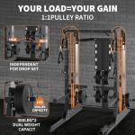 Power Cage, 2000LB Power Rack with Independent Dual Pulley System, Multi-Function Home Gym Workout Machine for Maximum Stability & Strength Training