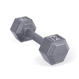 CAP Barbell Cast Iron Hex Dumbbell, Single, 12 lb