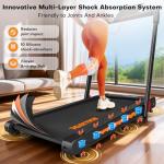 Treadmill with Speaker, 6-in-1 7.5MPH Foldable Treadmill for Home with App Compatible, Walking Pad with 10% Incline, LED Display, 3.0HP Brushless Drive, 350 LB Weight Capacity, 12 HIIT Programs