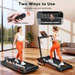 Treadmill with Speaker, 6-in-1 7.5MPH Foldable Treadmill for Home with App Compatible, Walking Pad with 10% Incline, LED Display, 3.0HP Brushless Drive, 350 LB Weight Capacity, 12 HIIT Programs