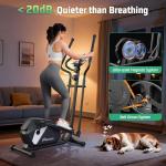 ANCHEER Elliptical Exercise Machine,Elliptical Machine for Home with Ultra-Smooth Magnetic Drive,14 Levels Resistance Elliptical Trainer,Cardio Machines with LCD Monitor Device Holder,15" Stride