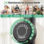 ANCHEER Elliptical Exercise Machine,Elliptical Machine for Home with Ultra-Smooth Magnetic Drive,14 Levels Resistance Elliptical Trainer,Cardio Machines with LCD Monitor Device Holder,15" Stride