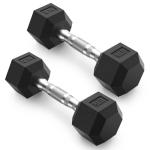 PAPABABE Hex Dumbbells Set of 2, 8lbs Dumbbells Pair, 8 Pounds Hand Weights for Women Men at Home, Free Weights Dumbbell Set for Home Gym Equipment, Pesas Mancuernas para Ejercicios de Hombre Casa.