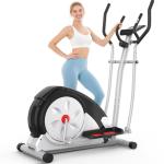 Elliptical Exercise Machine,Ultra-Quiet Drive Elliptical Machine for Home,Ancheer Elliptical Magnetic Resistance,Pulse Sensor Built-in,LCD Monitor,Elliptical Exercise Machine 350lb Weight Capacity