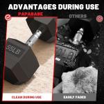 PAPABABE Hex Dumbbells Set of 2, 8lbs Dumbbells Pair, 8 Pounds Hand Weights for Women Men at Home, Free Weights Dumbbell Set for Home Gym Equipment, Pesas Mancuernas para Ejercicios de Hombre Casa.