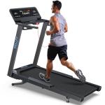 WELLFIT Auto Incline Treadmill, 15% Incline Heavyduty Treadmill with Pulse Sensor, 4.5HP, 10 MPH, 500 lbs Capacity, 20'' x 55'' Running Area Treadmills with Bluetooth Player & LED Display