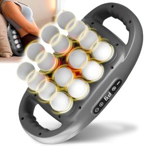 Binxalin 16 Head Massage Gun Deep Tissue, Percussion Massager for Muscle Relief, 2000mAh Capacity Battery, 9 Speeds & 9 Intensities Muscle Massage Gun for Shoulders, Waist, Back