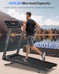 WELLFIT Auto Incline Treadmill, 15% Incline Heavyduty Treadmill with Pulse Sensor, 4.5HP, 10 MPH, 500 lbs Capacity, 20'' x 55'' Running Area Treadmills with Bluetooth Player & LED Display
