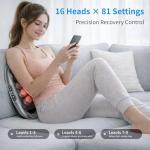 Binxalin 16 Head Massage Gun Deep Tissue, Percussion Massager for Muscle Relief, 2000mAh Capacity Battery, 9 Speeds & 9 Intensities Muscle Massage Gun for Shoulders, Waist, Back