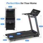 WELLFIT Auto Incline Treadmill, 15% Incline Heavyduty Treadmill with Pulse Sensor, 4.5HP, 10 MPH, 500 lbs Capacity, 20'' x 55'' Running Area Treadmills with Bluetooth Player & LED Display