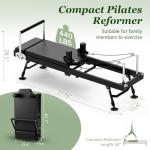 KEY2FUN Pilates Reformer, Foldable Reformer Pilates Machine with Adjustable Reformer Heights, Up to 440 LBS Weight Capacity Suitable for Home Use and Studio, Advanced and Beginners Users