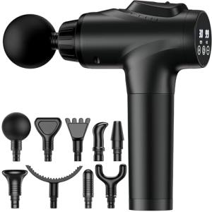 APHERMA Massage Gun, Muscle Massage Gun for Athletes Handheld Electric Deep Tissue Back Massager, Percussion Massage Device for Pain Relief with 30 Speed Levels 9 Heads