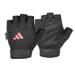 adidas Essential Weightlifting Gloves, Adjustable Fingerless Workout Gloves